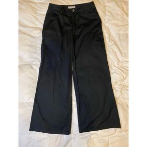 JCrew Black Wide Leg Ankle Chino Pants